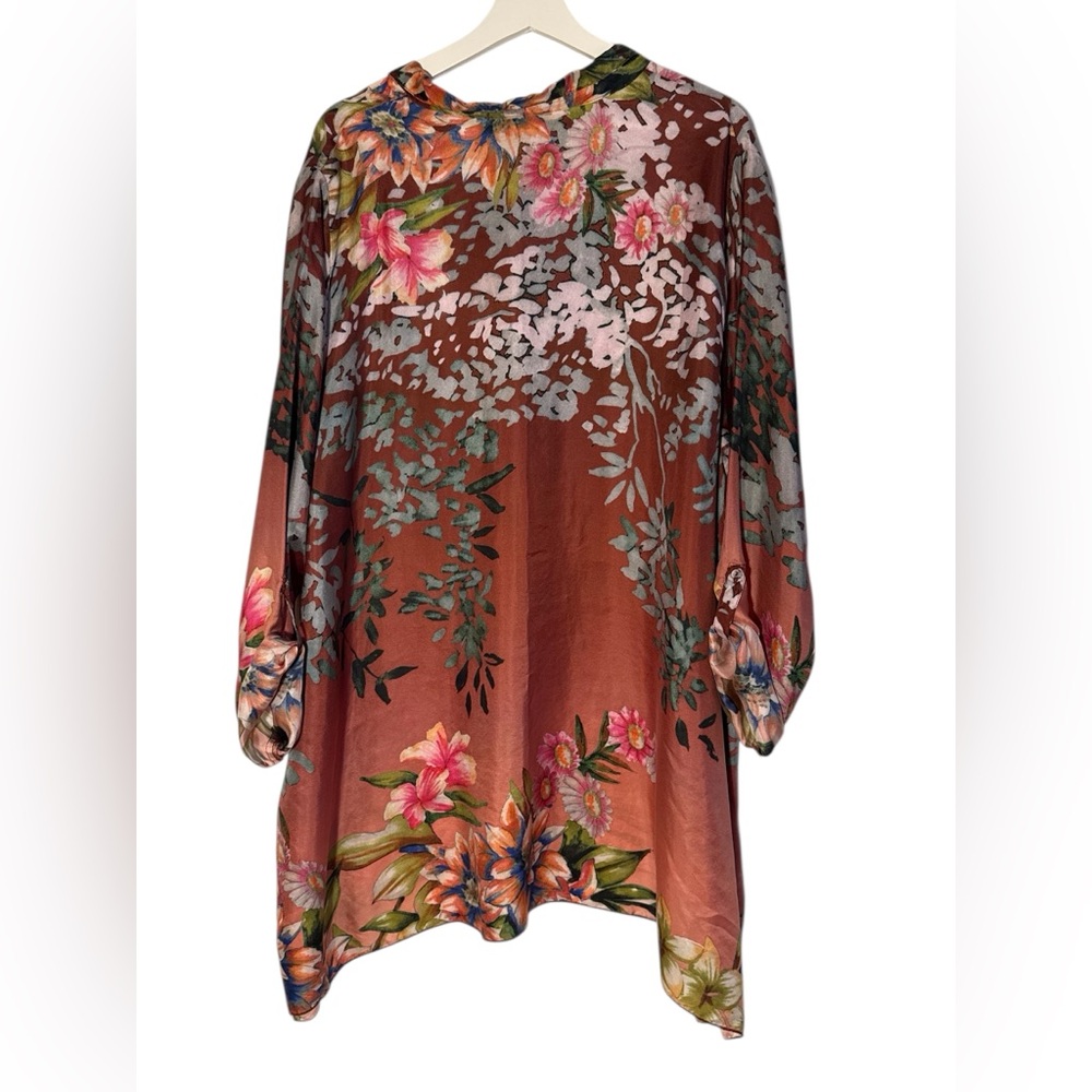 Johnny  Was | Flower Silk Top | OS - Picture 2 of 3